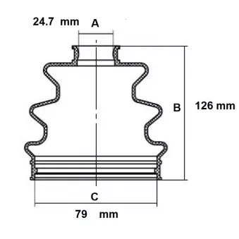 Soufflets de cardan avant RED-LINE 59CV012
