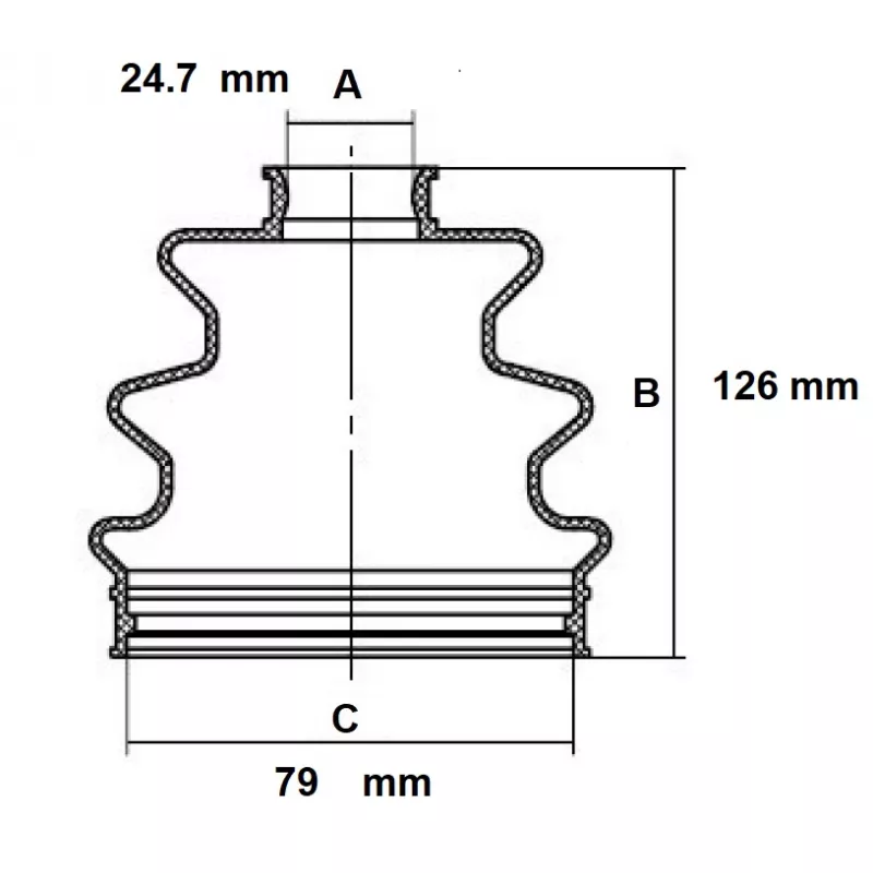 Soufflets de cardan avant RED-LINE 59CV012