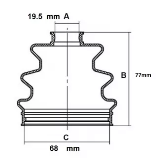 Soufflets de cardan avant RED-LINE 59CV014