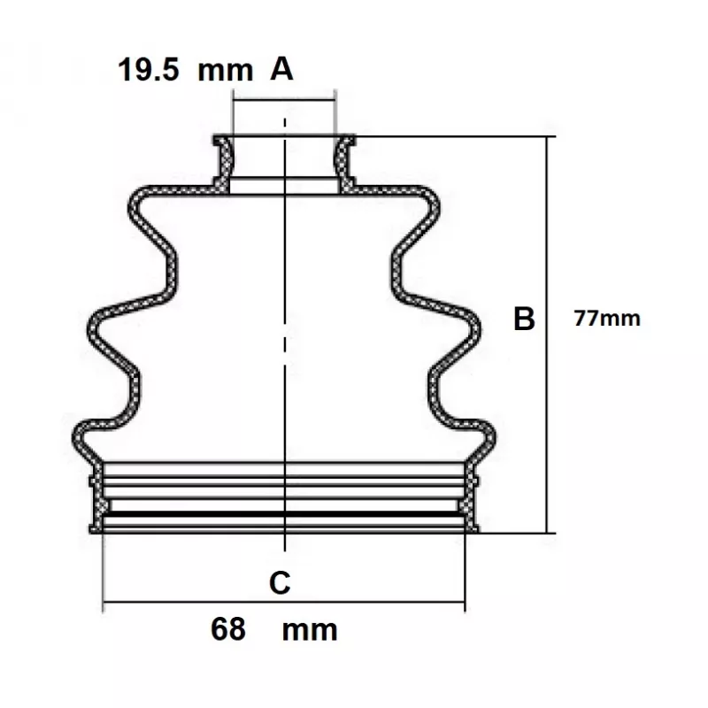 Soufflets de cardan avant RED-LINE 59CV014