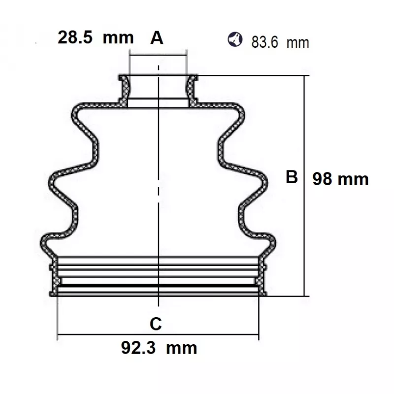 Soufflets de cardan avant RED-LINE 59NI015