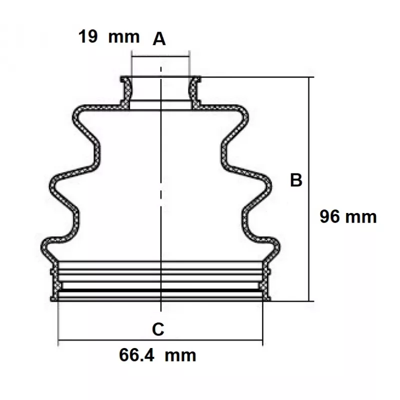 Soufflets de cardan avant RED-LINE 59TO004