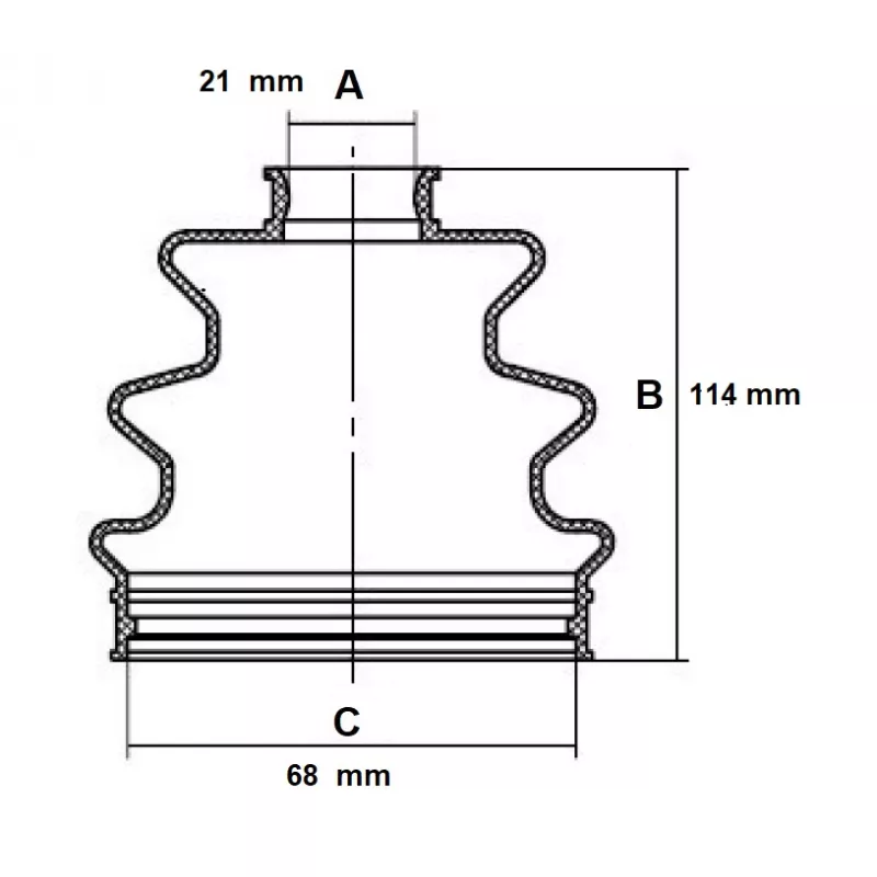 Soufflets de cardan avant RED-LINE 59TO017