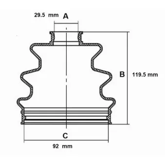 Soufflets de cardan avant RED-LINE 59TO018