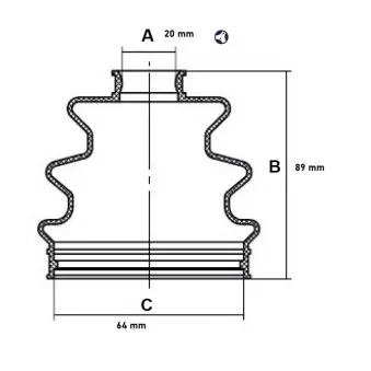 Soufflets de cardan avant RED-LINE 59TO020