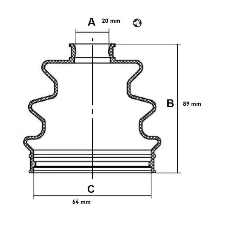 Soufflets de cardan avant RED-LINE 59TO020