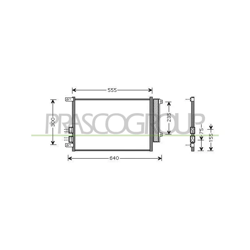 Condenseur, climatisation PRASCO AA080C003