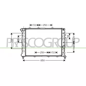 Radiateur, refroidissement du moteur PRASCO