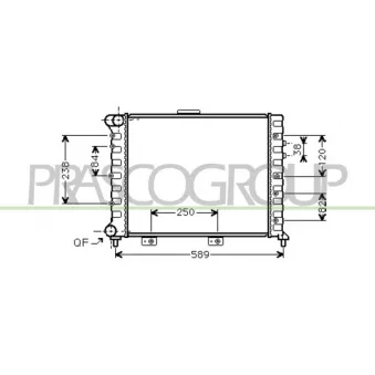 Radiateur, refroidissement du moteur PRASCO AA080R004