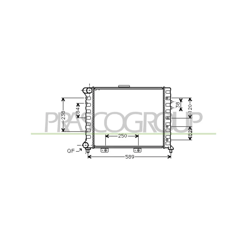 Radiateur, refroidissement du moteur PRASCO AA080R004
