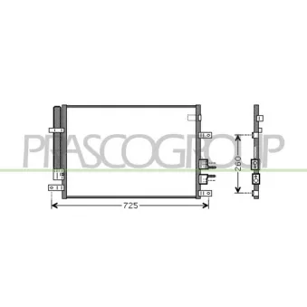 Condenseur, climatisation PRASCO AA090C001