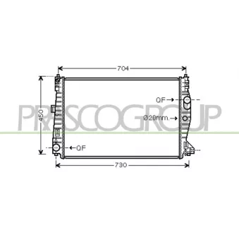 Radiateur, refroidissement du moteur PRASCO