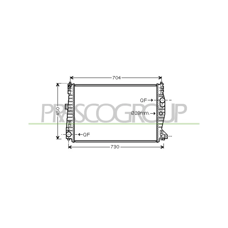 Radiateur, refroidissement du moteur PRASCO AA090R002