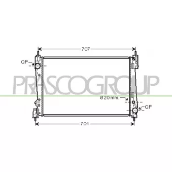 Radiateur, refroidissement du moteur PRASCO AA210R006