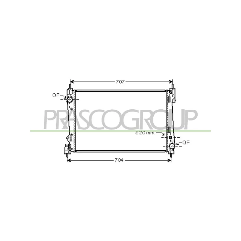 Radiateur, refroidissement du moteur PRASCO AA210R006