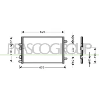 Condenseur, climatisation PRASCO AA340C002