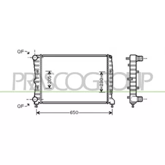 Radiateur, refroidissement du moteur PRASCO AA340R005