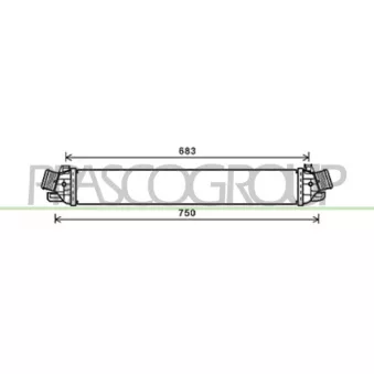Intercooler, échangeur PRASCO AA344N003