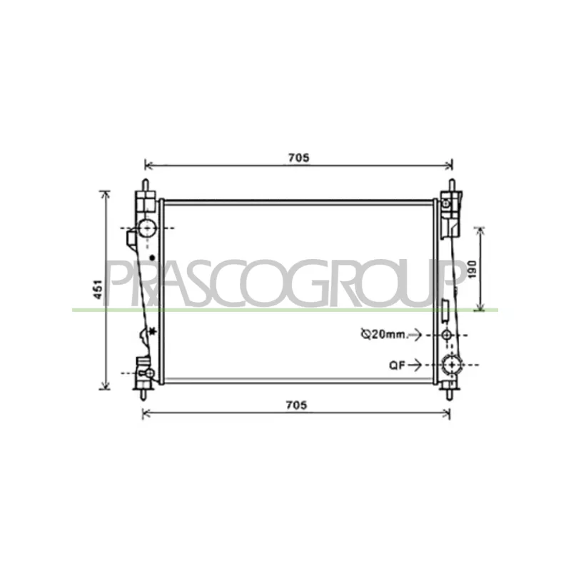 Radiateur, refroidissement du moteur PRASCO AA344R005