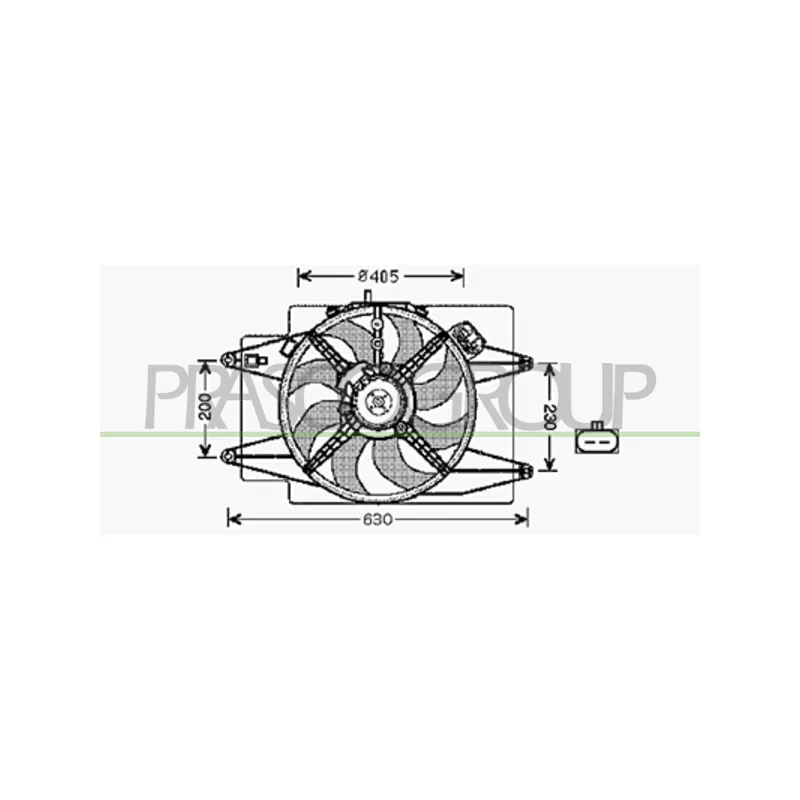 Ventilateur, refroidissement du moteur PRASCO AA640F003