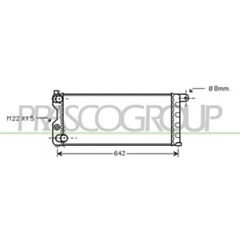 Radiateur, refroidissement du moteur PRASCO