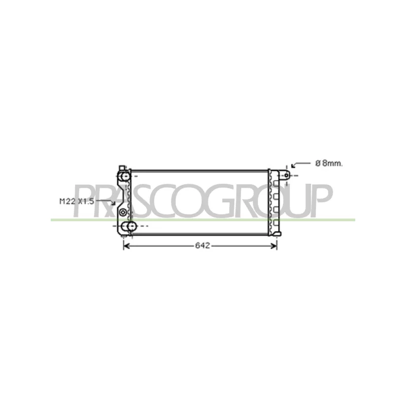 Radiateur, refroidissement du moteur PRASCO AB017R001