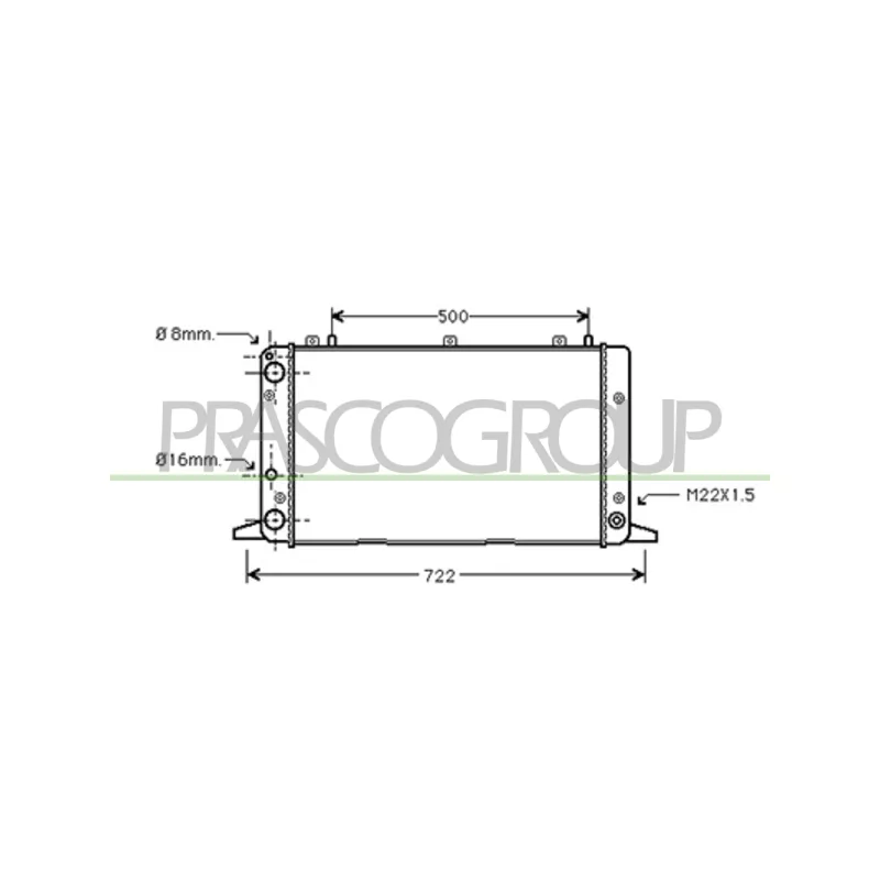 Radiateur, refroidissement du moteur PRASCO AD013R015