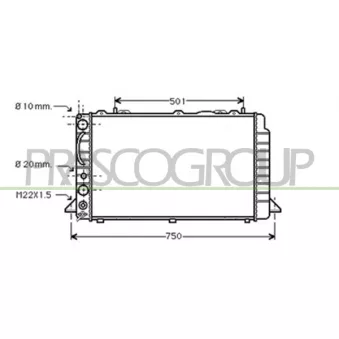 Radiateur, refroidissement du moteur PRASCO AD015R016