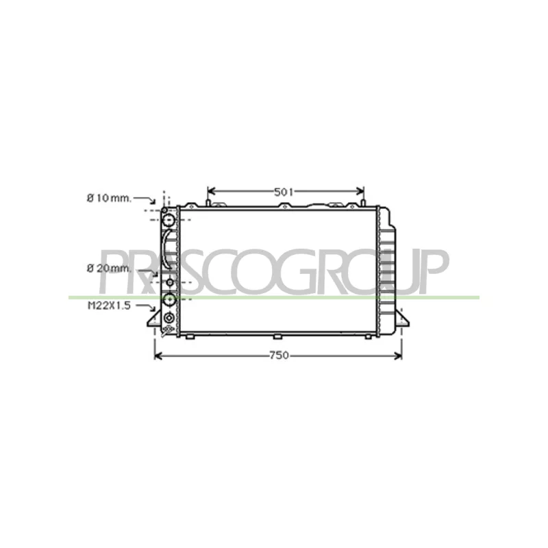 Radiateur, refroidissement du moteur PRASCO AD015R016