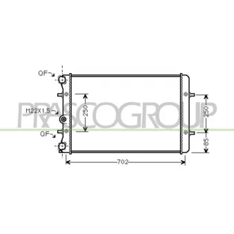 Radiateur, refroidissement du moteur PRASCO AD016R002