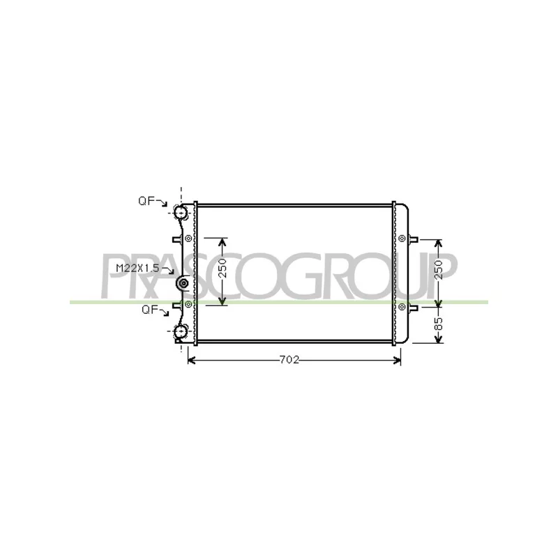 Radiateur, refroidissement du moteur PRASCO AD016R002