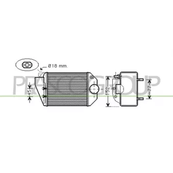 Intercooler, échangeur PRASCO AD017N002