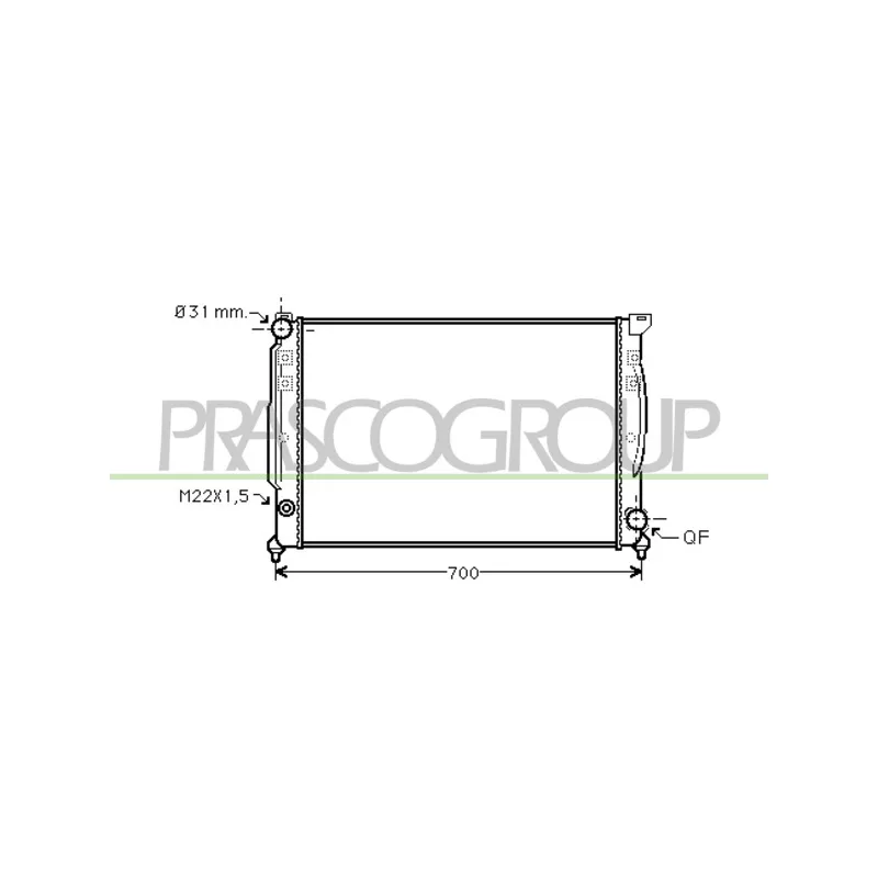 Radiateur, refroidissement du moteur PRASCO AD017R004