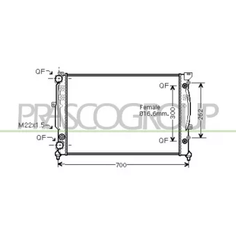 Radiateur, refroidissement du moteur PRASCO AD017R009