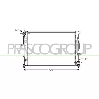 Radiateur, refroidissement du moteur PRASCO AD017R016