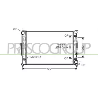 Radiateur, refroidissement du moteur PRASCO AD017R017