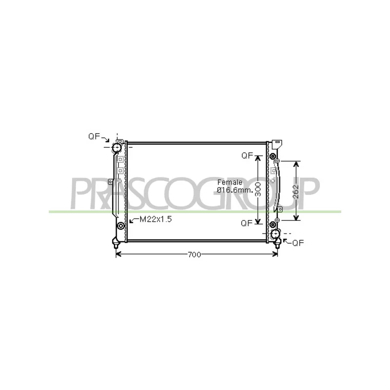 Radiateur, refroidissement du moteur PRASCO AD017R017