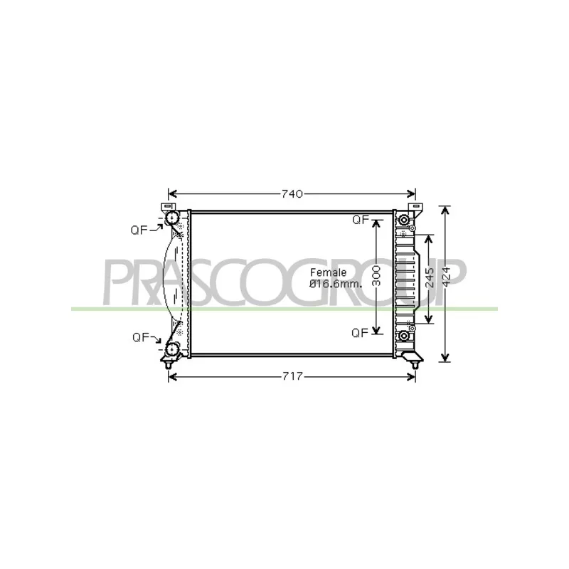 Radiateur, refroidissement du moteur PRASCO AD020R004