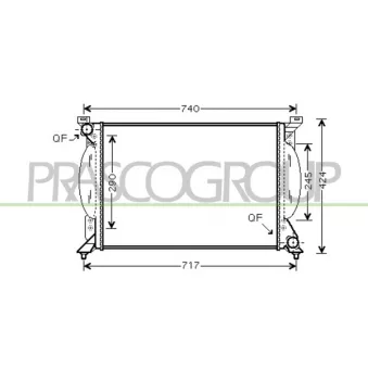 Radiateur, refroidissement du moteur PRASCO AD020R006