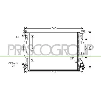 Radiateur, refroidissement du moteur PRASCO AD020R007