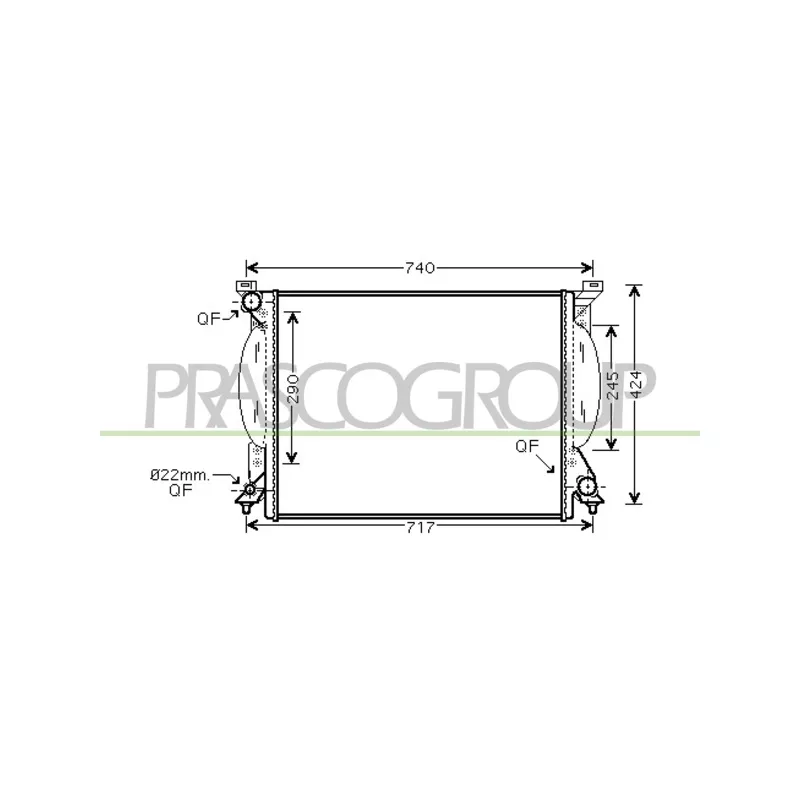 Radiateur, refroidissement du moteur PRASCO AD020R007