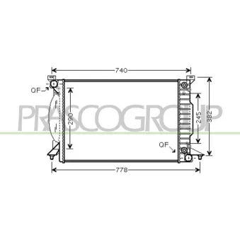 Radiateur, refroidissement du moteur PRASCO AD020R009