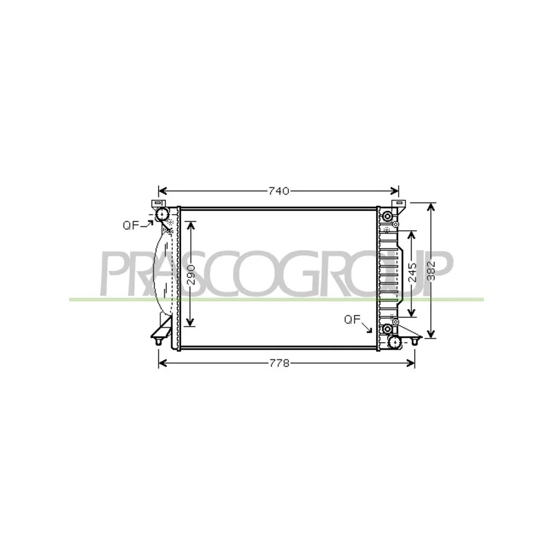 Radiateur, refroidissement du moteur PRASCO AD020R009