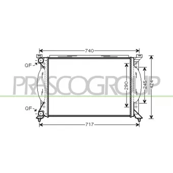 Radiateur, refroidissement du moteur PRASCO AD020R011