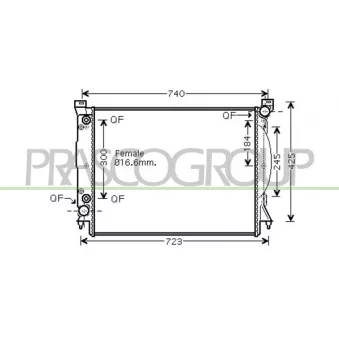 Radiateur, refroidissement du moteur PRASCO AD020R012