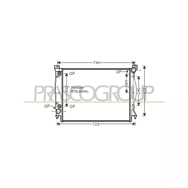 Radiateur, refroidissement du moteur PRASCO AD020R012