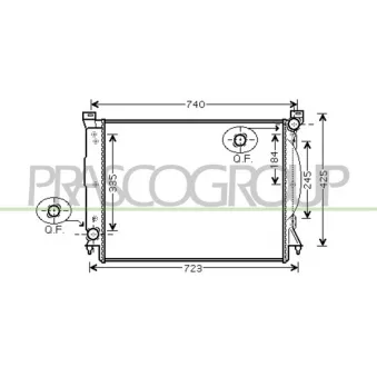 Radiateur, refroidissement du moteur PRASCO AD020R018