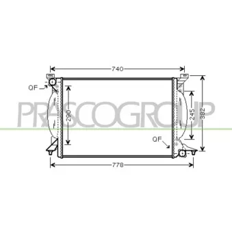 Radiateur, refroidissement du moteur PRASCO AD020R020
