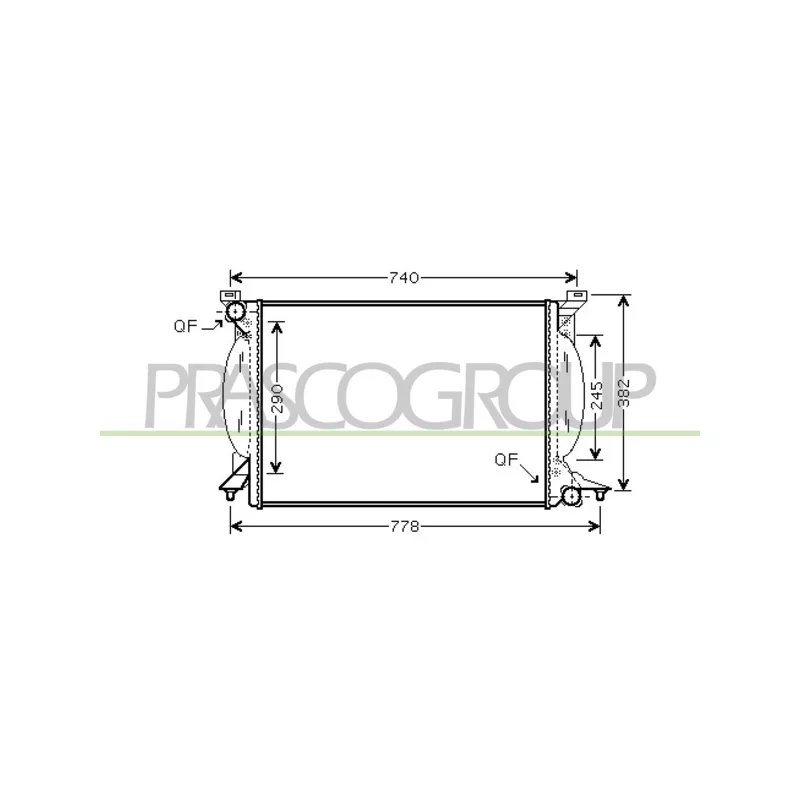 Radiateur, refroidissement du moteur PRASCO AD020R020