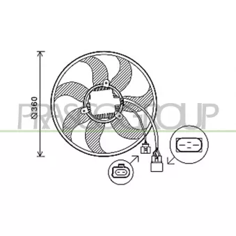 Ventilateur, refroidissement du moteur PRASCO AD022F003